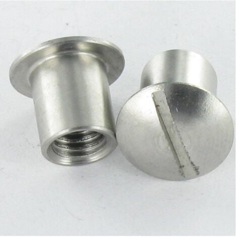 Ecrou Relieur Tête bombée Fendue 8X9 M6X8 Inox-1 piece