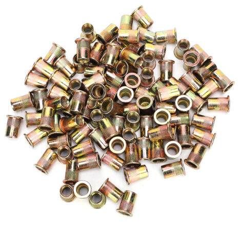 Écrou Rivet M10 100 Pcs Carbon Steel Zinc Plating Insert Nut Rivnut Nutsert Kit Assemblage Électromécanique