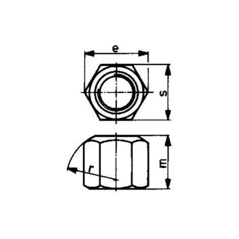 Écrou six pans DIN6330B M10/17 FORMAT 1 PCS