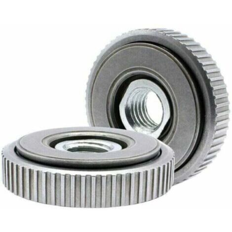 Écrous à dégagement rapide SDS Clic M14 pour meuleuses d'angle AEG, Black & Decker, Dewalt, Flex, Hitachi, Metabo et Makit (paquet de 2)
