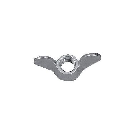 Écrous à oreilles acier zingué blanc, diamètre 4 mm, boîte de 50 écrous