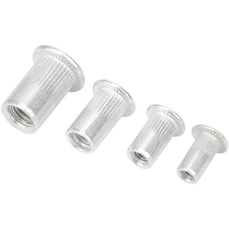 Écrous à Rivets en Aluminium, Kit d'écrous à Rivets, 200 Pièces pour Interrupteurs électromécaniques Produits Industriels Légers Meubles