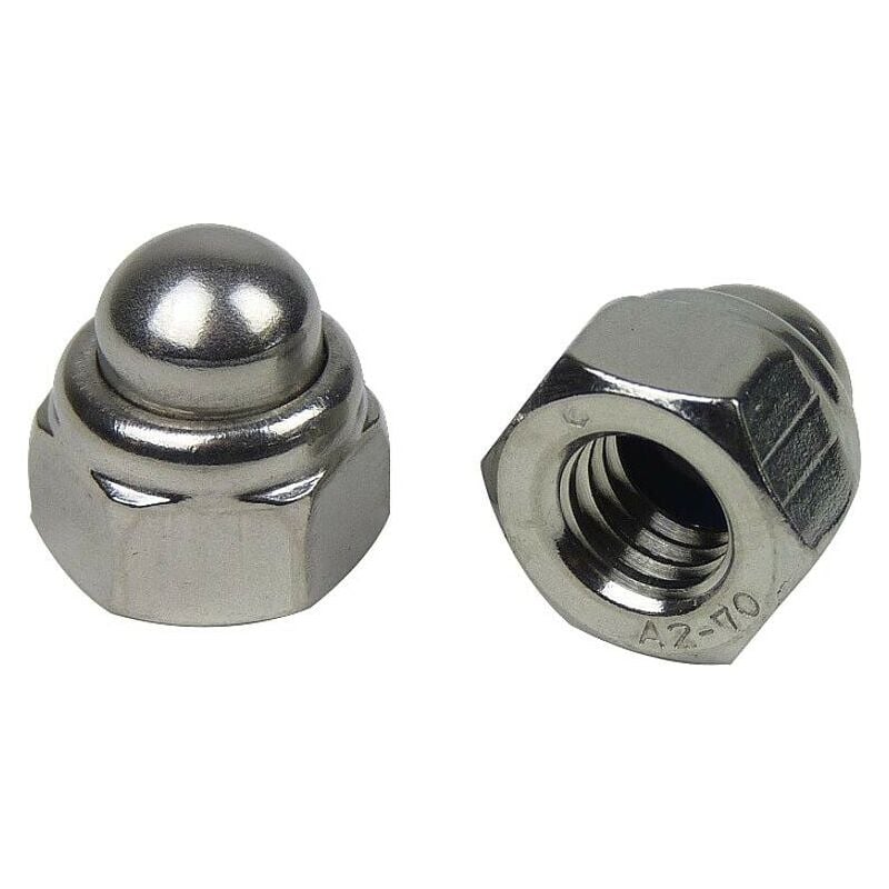 Crous de blocage à chapeau avec capuchon en tôle d'acier din 986 galv. m 10 conditionnement : 500