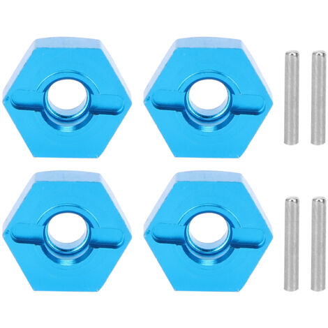 Écrous de moyeu hexagonaux de 5 mm avec goupilles pour voiture RC WLtoys 1/14 144001 1266B - Bleu
