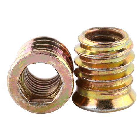 Écrous en acier zingué pour assemblage de meubles, filetage M8, longueur 15mm