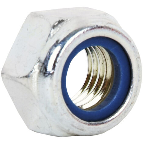 Ecrous hexagonaux indesserables avec bague nylon ZINGUÉ