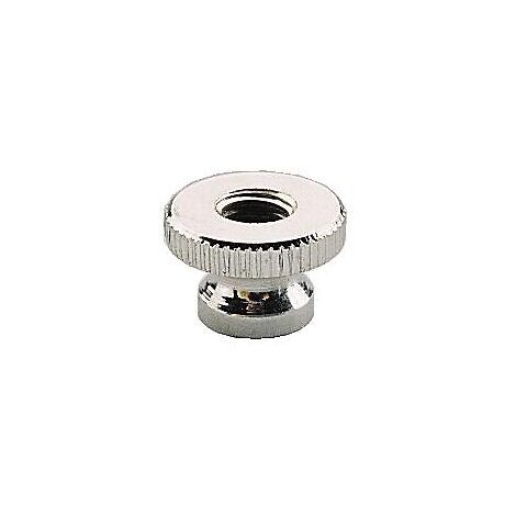 Écrous moletés laiton chromé, diamètre 6 mm, sachet de 10 pièces