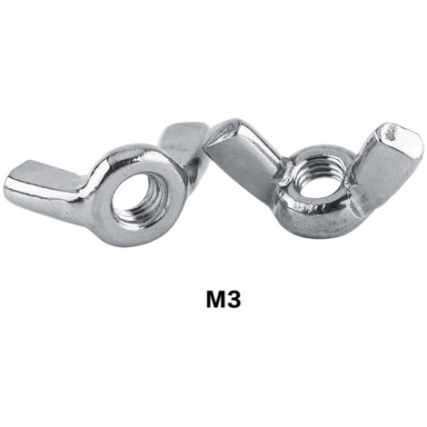 Écrous papillon en acier inoxydable SS316 (M3)