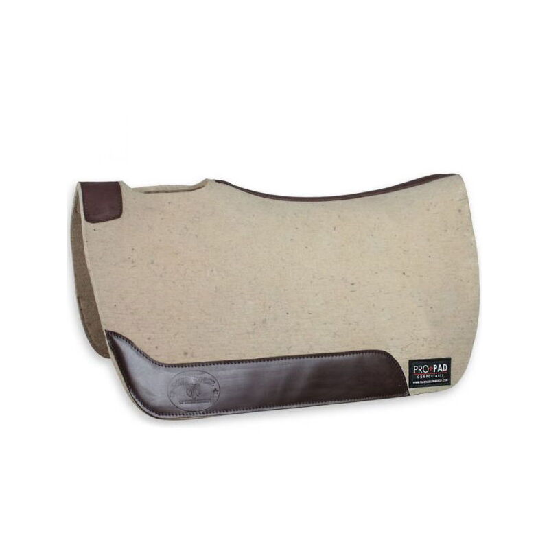 Ecru - Sous-siège occidental en feutre avec renforts en cuir modèle Midi