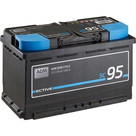 ECTIVE SC95 Batterie Décharge Lente Deep Cycle 12V 95Ah AGM marine