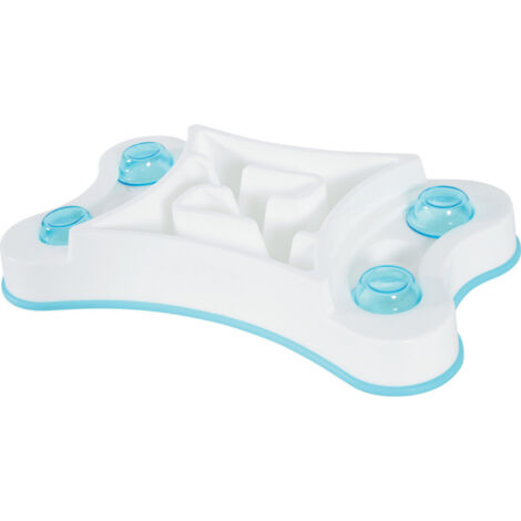 Ecuelle anti-glouton rectangle, 32 x 19.5 x 5.5 cm pour chien. - zolux