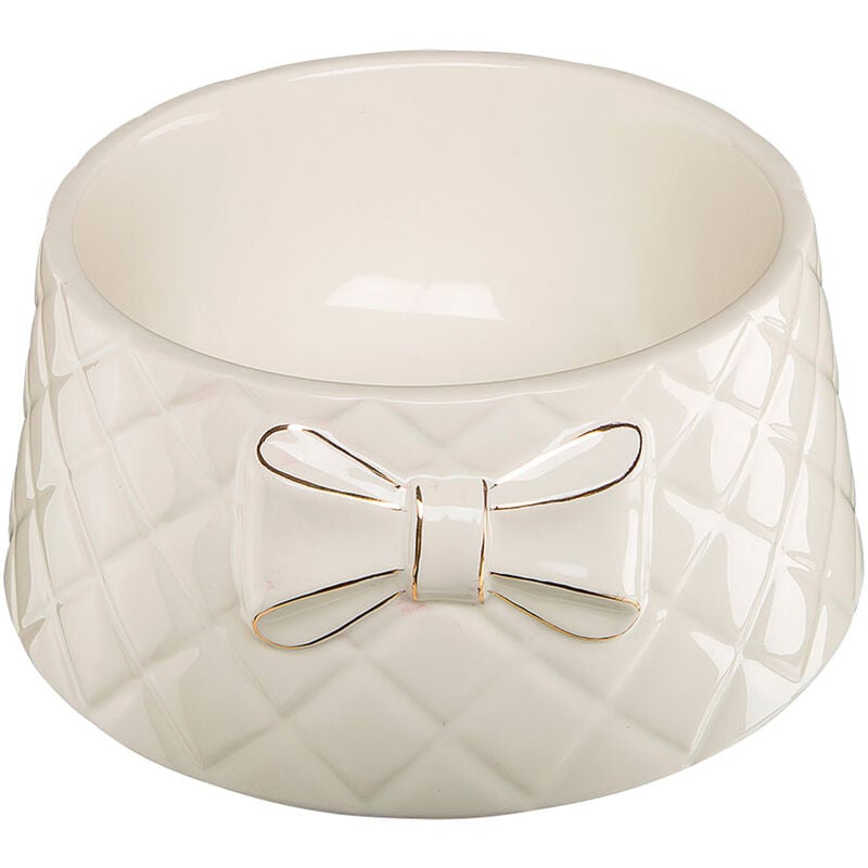 Gemma - 0,7 l Écuelle en céramique pour chiens et chats. Variante gemma - Misure: ø 18 x h 8 cm - 0.7 l - Beige - Ferplast