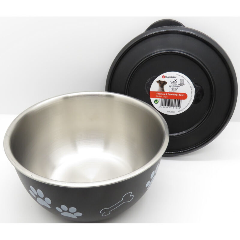 Ecuelle Kena avec couvercle. ø15 cm. 800 ml. pour chien - Flamingo Pet Products