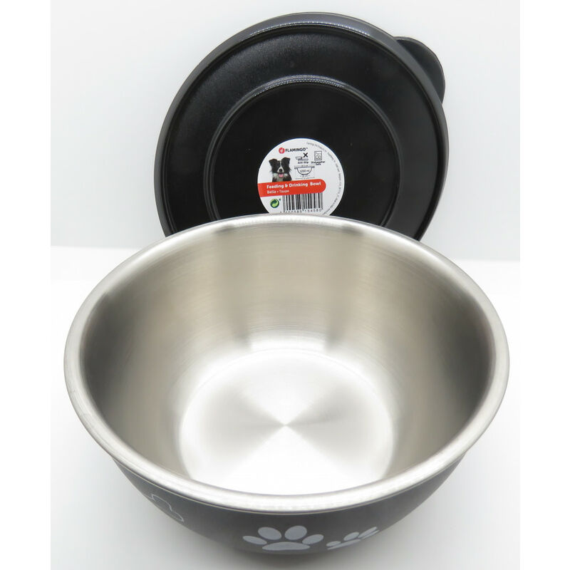 Flamingo Pet Products - Ecuelle Kena avec couvercle. ø17.5 cm. 1250 ml. pour chien