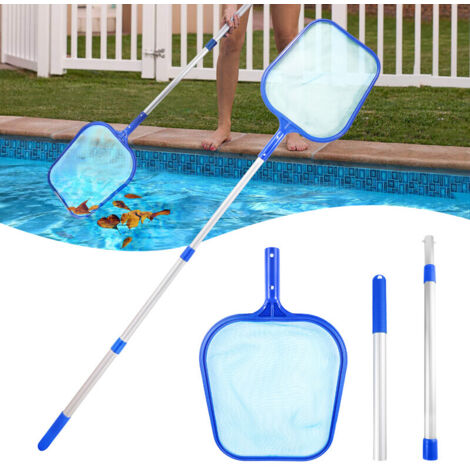 Écumoire de piscine,filet de nettoyage manuel des débris,pour le nettoyage des piscines, baignoires et spas,perche télescopique de 35 à 105 cm