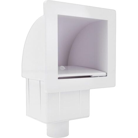 Écumoire Murale en Plastique ABS à Large Ouverture pour Piscine Hors Sol, Kit D'accessoires Piscines Sol et Terrasse D'arrière-Cour (Blanc) -