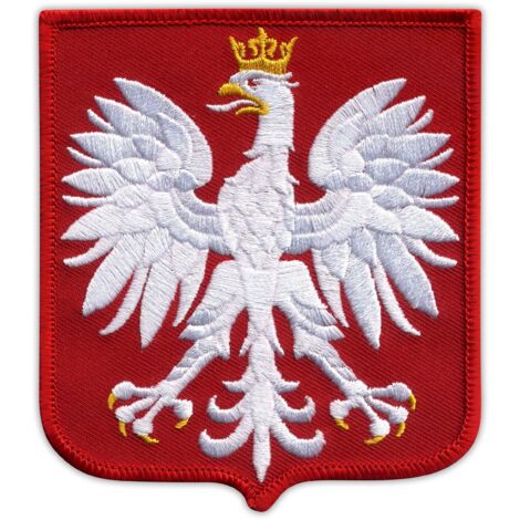Écusson brodé avec armoiries polonaises - Pologne - grand format - Support magnétique