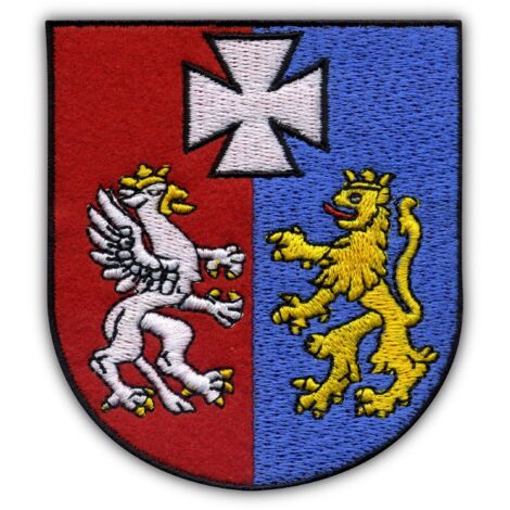 Écusson brodé avec les armoiries de la région des Basses-Carpates - Support magnétique