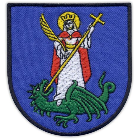 Écusson brodé représentant les armoiries de la ville de Nowy Sacz - nouvelle version - à coudre