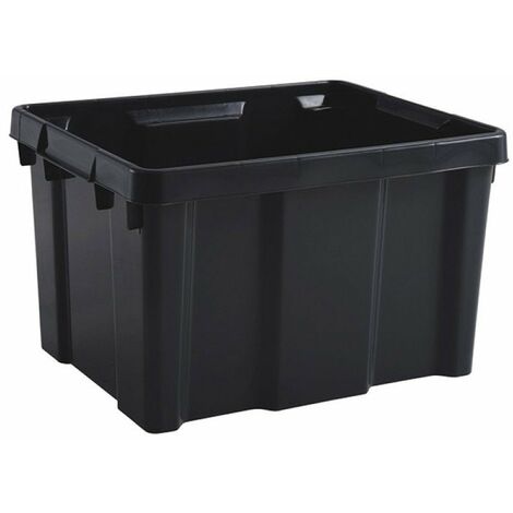 EDA – Bac de rangement 30L empilable en plastique PP – Conception robuste pour usage intensif – Couleur grise professionnelle