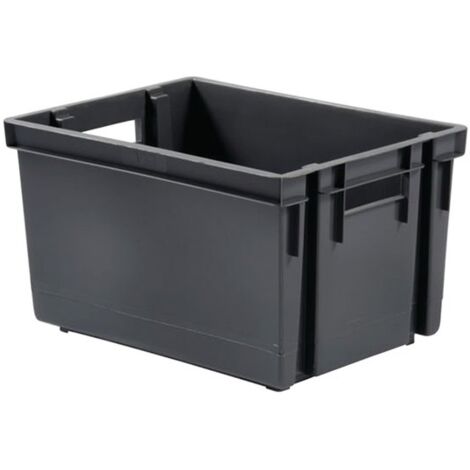EDA – Bac de rangement 30 L – Dimensions 441 x 345 x 235 mm – Plastique robuste – Emboîtable et superposable – Pour outils et matériels