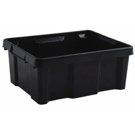 EDA – Bac de rangement emboitable 20L – Dimensions 433x342x172mm – Matière recyclée – Superposable pour rangement optimisé