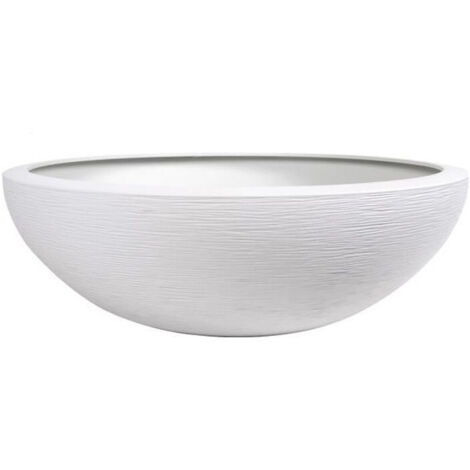 EDA Bañera de maceta Graphit Ø59cm - Capacidad 39L - Blanco cerusé
