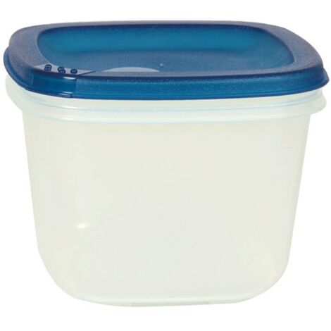 EDA - Boite carrée 1l naturel couvercle turquoise acidulé