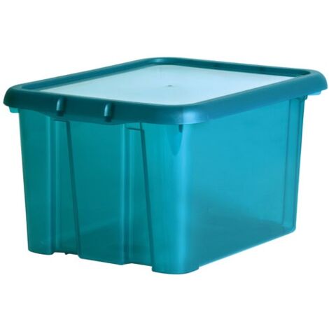 EDA - Boîte de rangement funny box 18l bleu canard acidulé