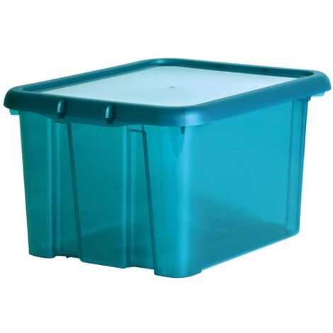 EDA - Boite de rangement Funny box 4l bleu canard acidulé