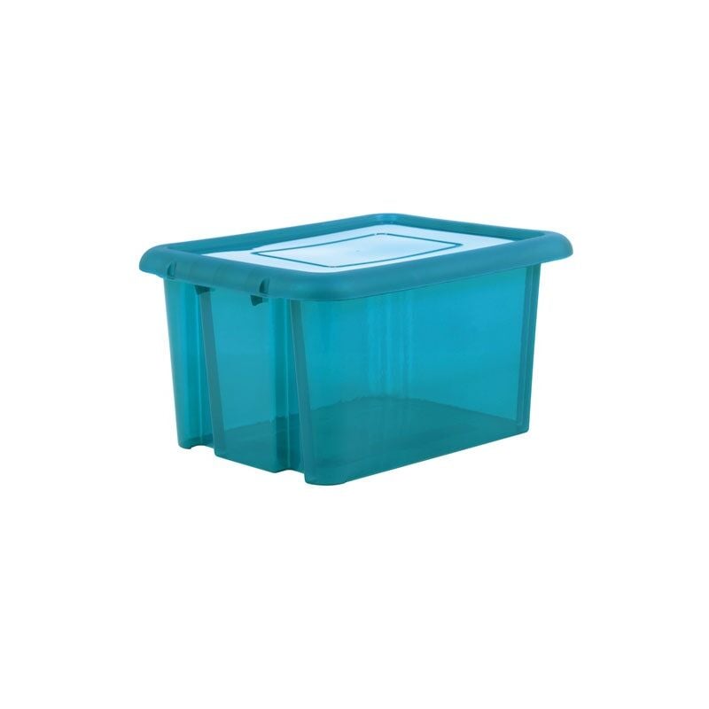 EDA - Boite de rangement Funny box 55l bleu canard acidulé