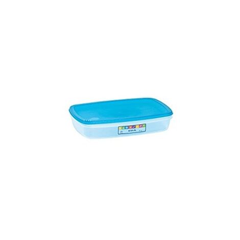 EDA - Boîte rectangulaire 3l naturel couvercle turquoise