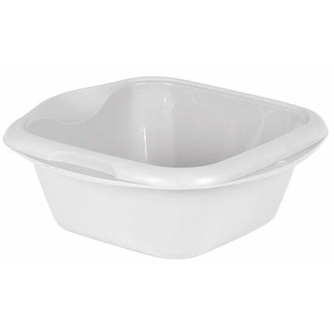 EDA – Cuvette carrée 8l en blanc ceruse – Accessoire esthétique pour chantiers humides – Design moderne et fonctionnel