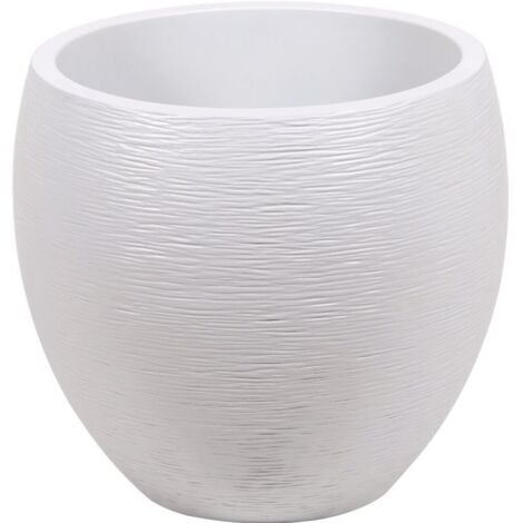 EDA Pot rond Graphit O50cm - Contenance 46L - Blanc ceruse
