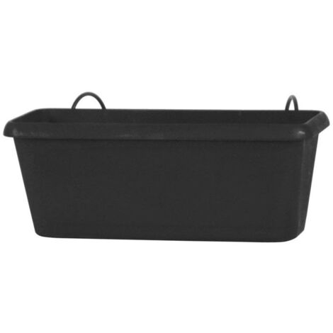 EDA – Jardinière à réserve d'eau 2,6L en polypropylène – Dimensions L.30 x l.12 x H.11.4 cm – Résistante aux UV – Pour balcons et espaces extérieurs