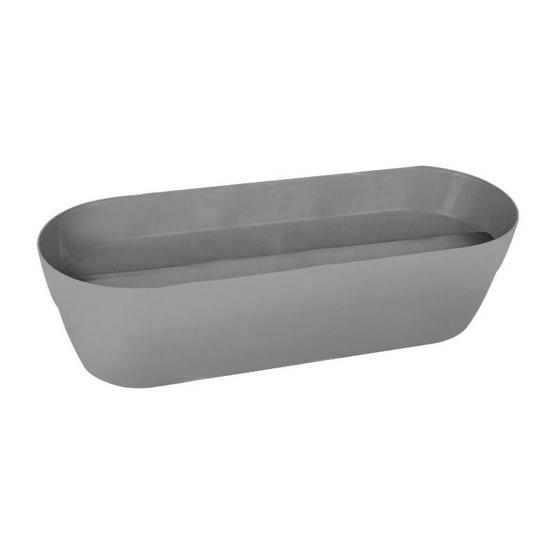 EDA - Jardinière Pot Cancun 80cm - Gris Béton - 38L Plastiques