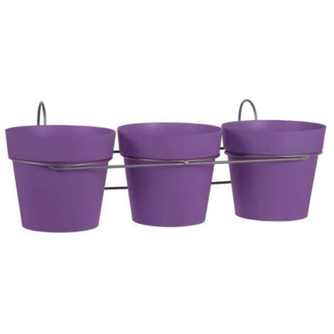 EDA macetas toscane 13 cm &43 soporte moradas lote 3 , Lote 3 macetas Toscane 13 cm &43 soporte moradasResistencia contra heladas y rayos UVHecho en FranciaExcelente para u