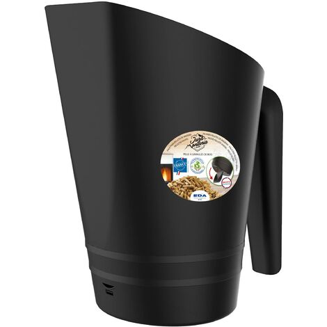 EDA - Pala per pellet Jura Montania 1 L - per 700 gr di pellets - nero, 11,8 x 15,8 x 18,2 cm