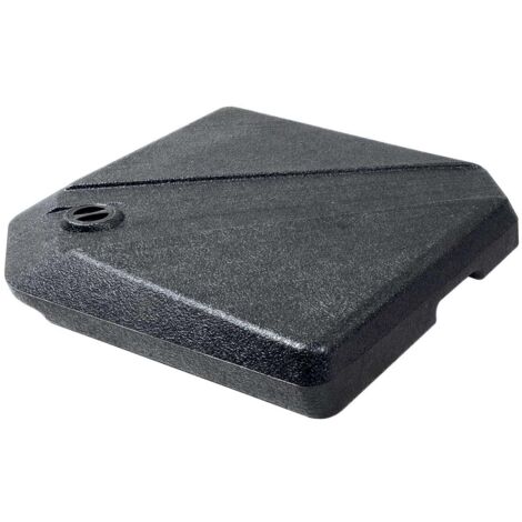 EDA – Dalle parasol déporté à remplir – Plastique gris anthracite traité anti-UV – Poids jusqu'à 25 kg – Pour stabiliser parasol en extérieur