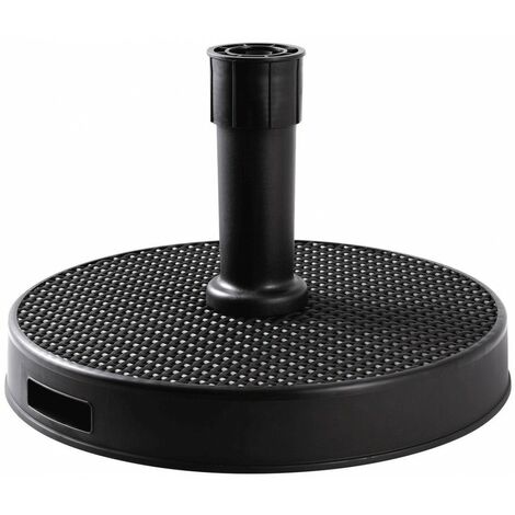 EDA – Pied de parasol en béton tressé anthracite – Stabilité optimale avec poignées intégrées – Pour tige de 32 à 50 mm – Diamètre 48.5 cm