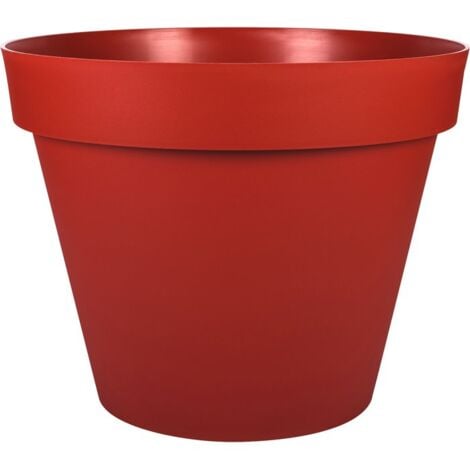EDA Plastiques - Pot rond Toscane 60x47cm 76L Rouge Rubis
