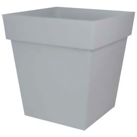 POT CARRE TOSCANE 50CM GRIS BETON