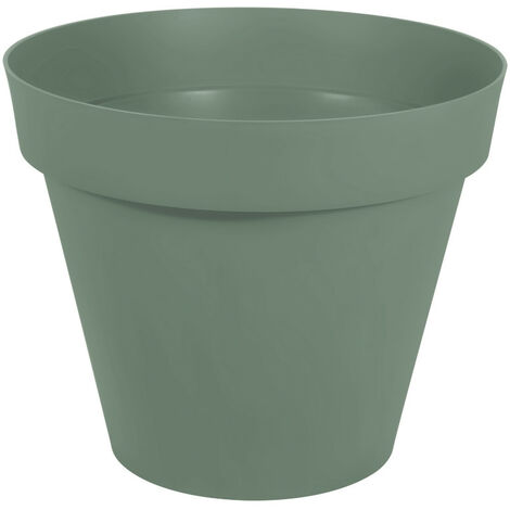 EDA – Pot de fleur rond Toscane Ø 100 cm – H.79 cm – Vert laurier – Polypropylène – Réserve d'eau – 356 L pour grandes plantes