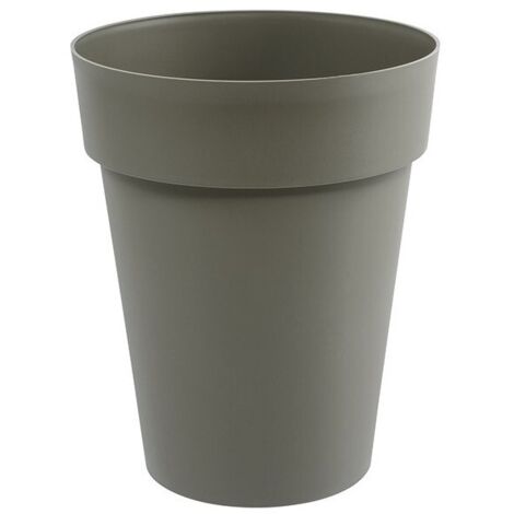 EDA – Vase mi-haut rond Toscane – Ø 44 cm, hauteur 53 cm, capacité 50 L – Polypropylène, zone de rétention d'eau, résistant aux chocs et UV
