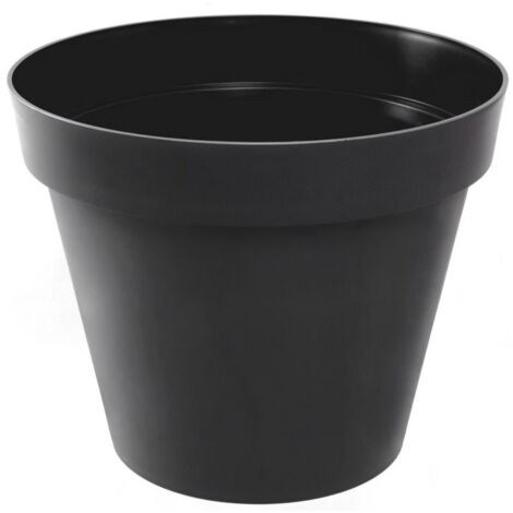 EDA Pot Plastique Diam.30 X H.26 Cm Gris Anthracite