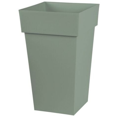 Pot de fleur carré Toscane 39 x H.65 cm - Vert laurier - Eda