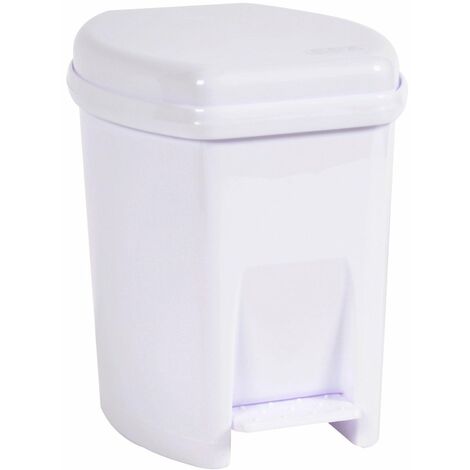 EDA – Poubelle de salle de bain 6 L en plastique résistant – Conçue pour espaces confinés – Robuste et durable – Idéale pour professionnels