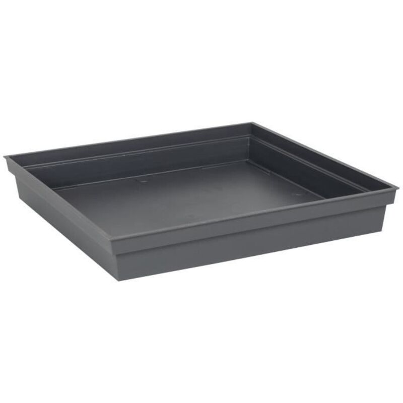 Eda Quadratische Untertasse Toskana - 40 Cm - Anthrazitgrau Eda Kunststoff