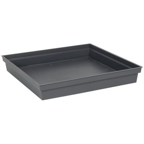 EDA QUADRATISCHE UNTERTASSE TOSKANA - 40 CM - ANTHRAZITGRAU EDA KUNSTSTOFF