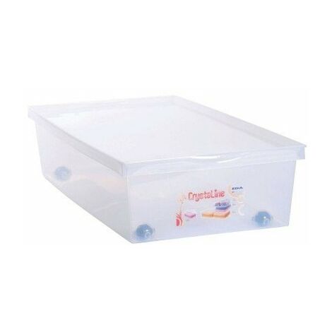 EDA – Bac de rangement sous lit 33 litres – Dimensions 73 x 40 x 17,4 cm – Optimise l'espace de rangement – Idéal pour objets divers